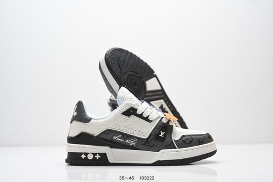 Louis Vuitton Trainer Negro Blanco Monogram