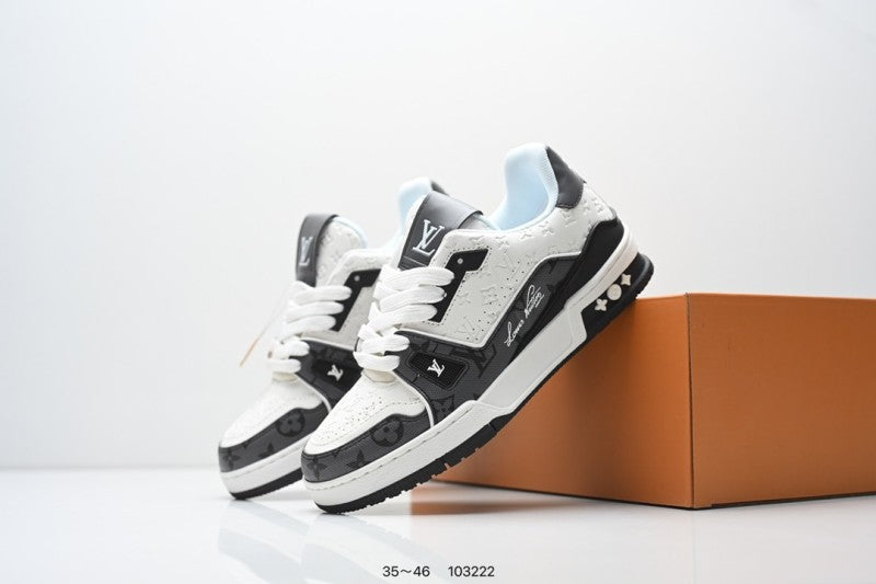 Louis Vuitton Trainer Negro Blanco Monogram