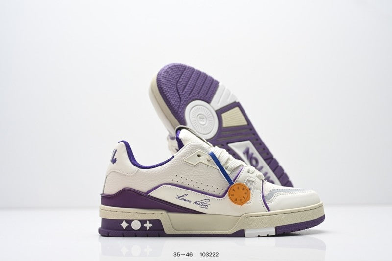 Louis Vuitton Trainer Crema Morado