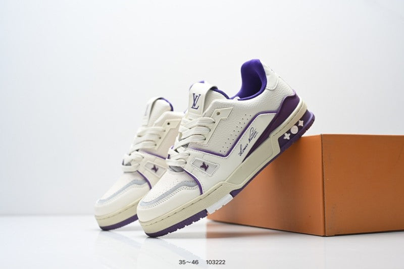 Louis Vuitton Trainer Crema Morado