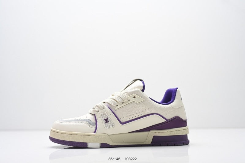 Louis Vuitton Trainer Crema Morado