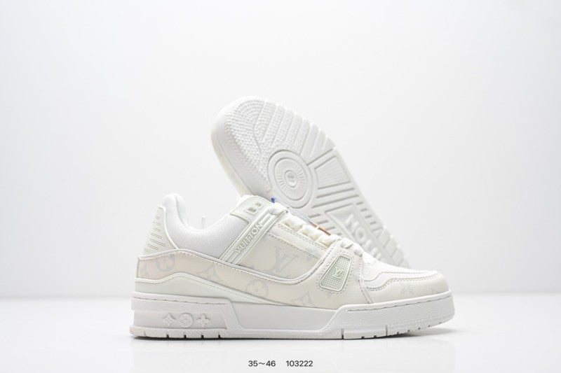 Louis Vuitton Trainer Blanco Plata Monogram