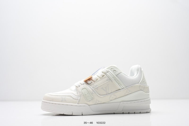 Louis Vuitton Trainer Blanco Plata Monogram