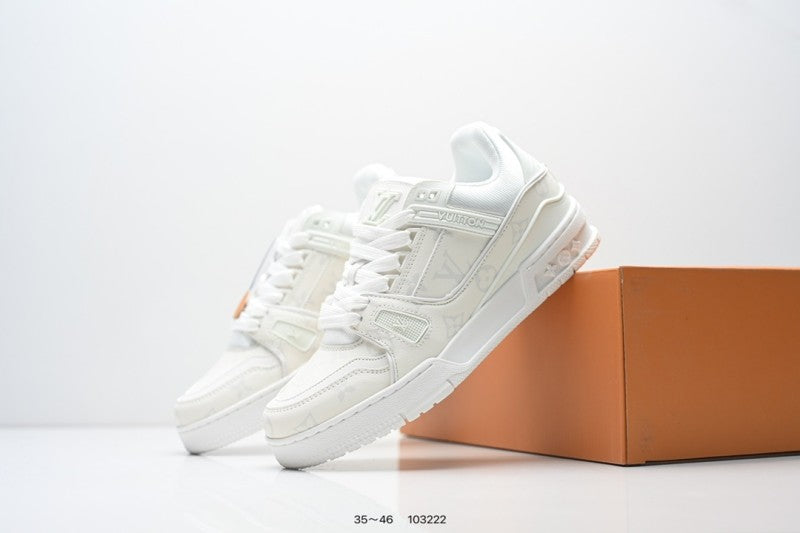 Louis Vuitton Trainer Blanco Plata Monogram