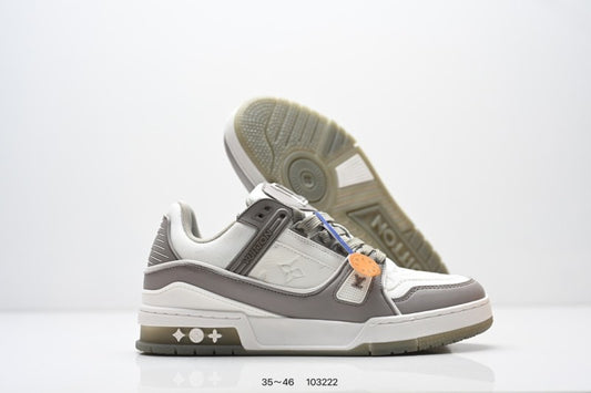 Louis Vuitton Trainer Gris Oliva Blanco