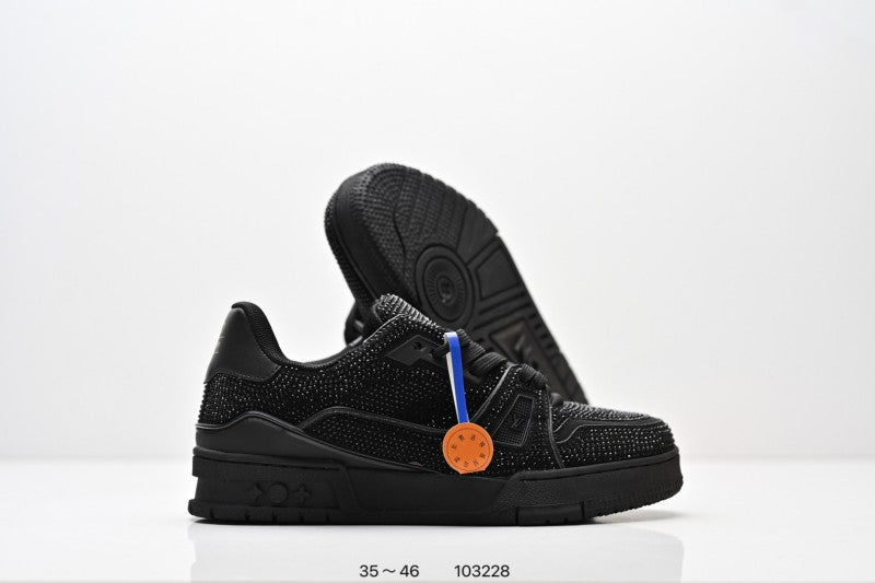 Louis Vuitton Trainer Negro Texturizado