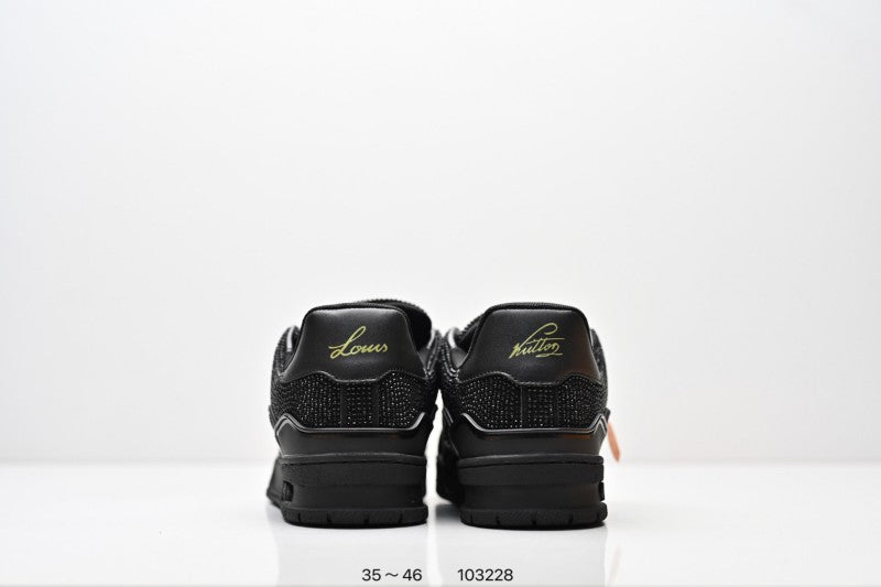 Louis Vuitton Trainer Negro Texturizado