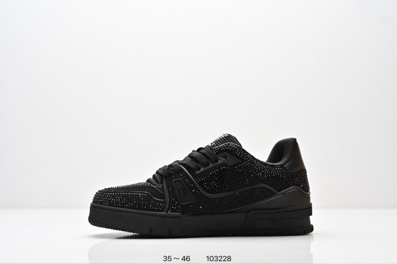 Louis Vuitton Trainer Negro Texturizado