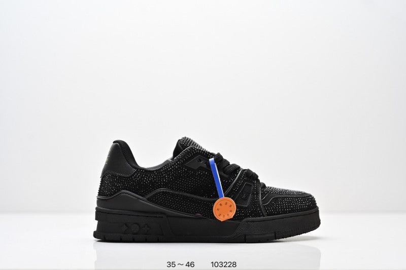 Louis Vuitton Trainer Negro Texturizado