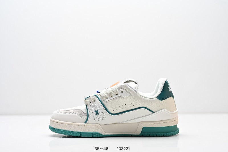 Louis Vuitton Trainer Blanco Turquesa