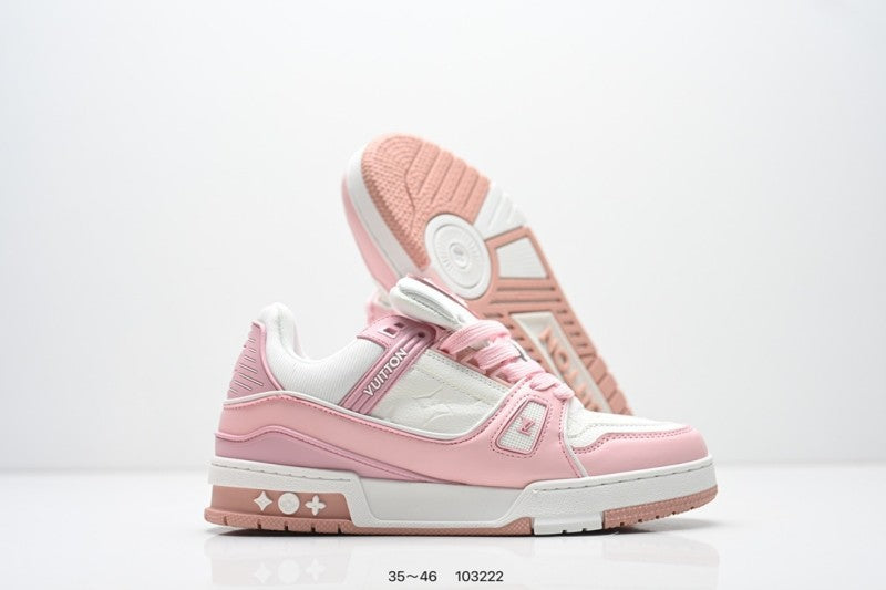 Louis Vuitton Trainer Rosa Coral Blanco