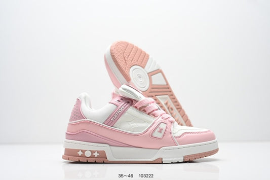 Louis Vuitton Trainer Rosa Coral Blanco