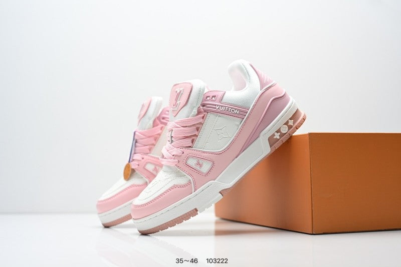 Louis Vuitton Trainer Rosa Coral Blanco