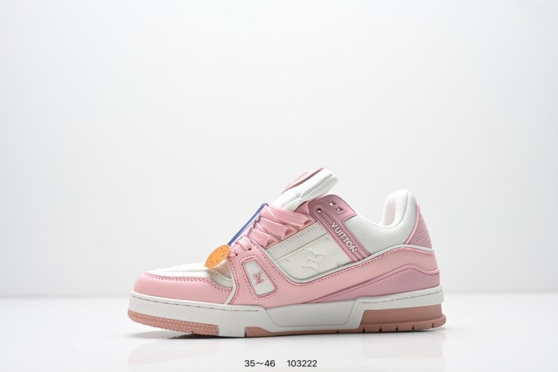 Louis Vuitton Trainer Rosa Coral Blanco