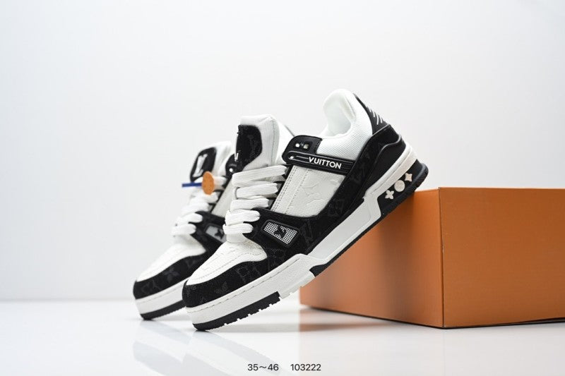 Louis Vuitton Trainer Monogram Negro Blanco