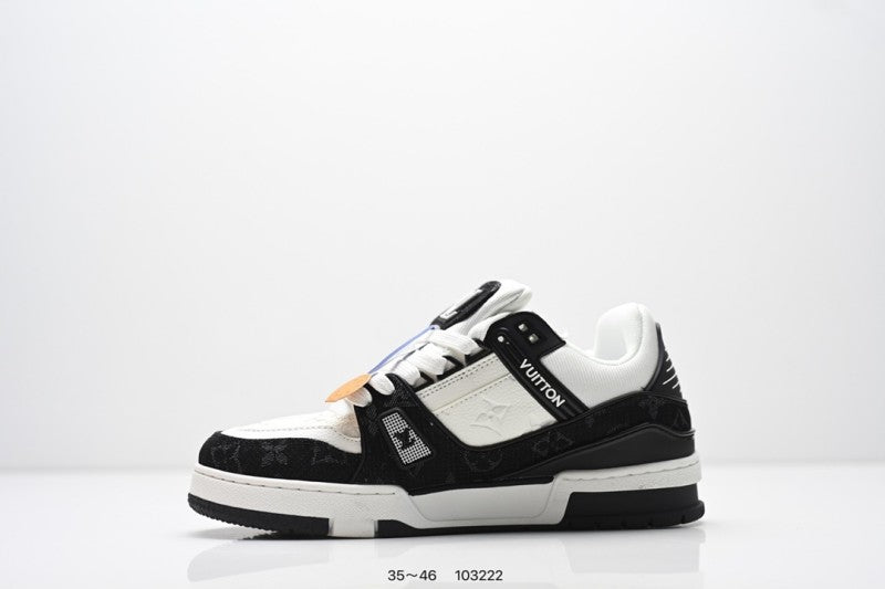Louis Vuitton Trainer Monogram Negro Blanco
