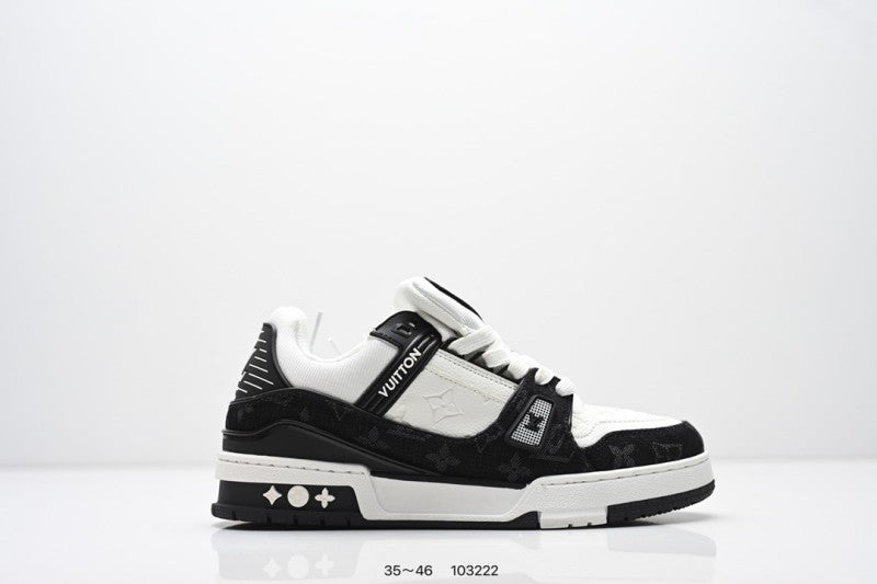 Louis Vuitton Trainer Monogram Negro Blanco