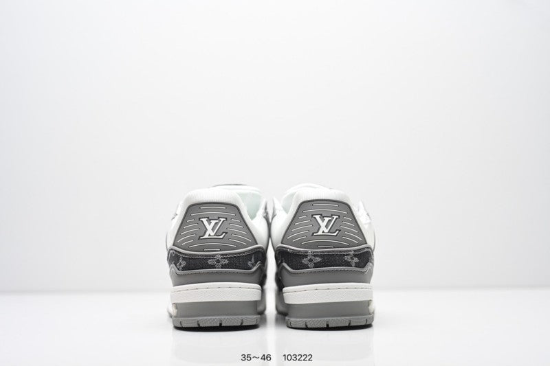 Louis Vuitton Trainer Gris Negro Blanco Monogram