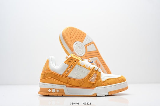 Louis Vuitton Trainer Naranja Blanco Monogram