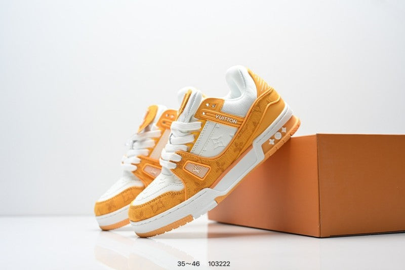 Louis Vuitton Trainer Naranja Blanco Monogram
