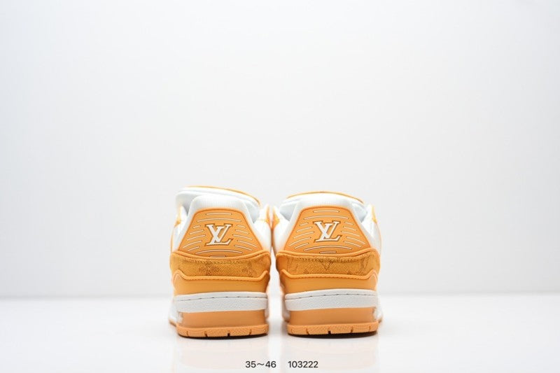 Louis Vuitton Trainer Naranja Blanco Monogram
