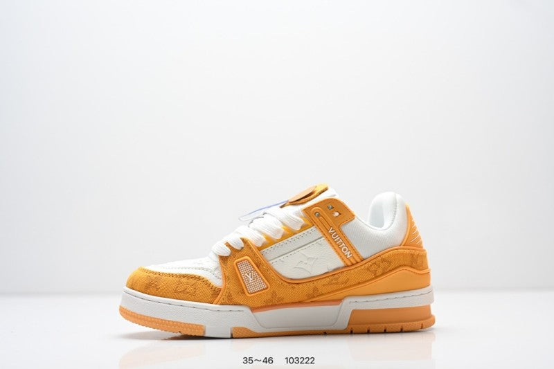 Louis Vuitton Trainer Naranja Blanco Monogram