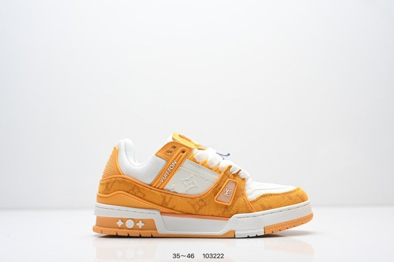 Louis Vuitton Trainer Naranja Blanco Monogram
