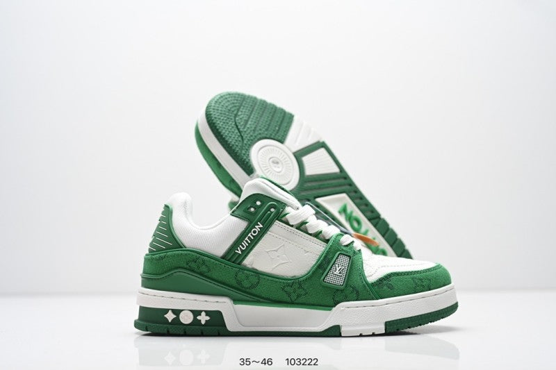 Louis Vuitton Trainer Verde Blanco Monogram