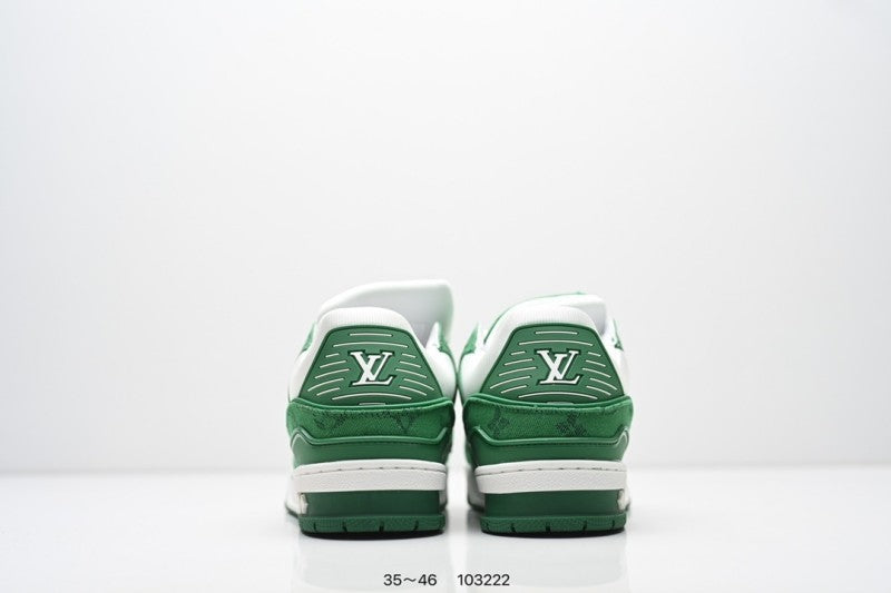 Louis Vuitton Trainer Verde Blanco Monogram