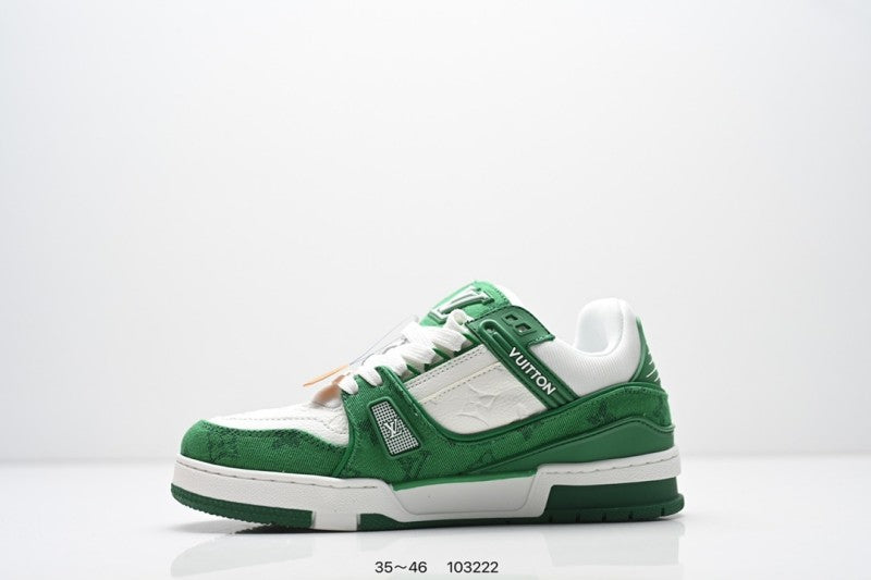 Louis Vuitton Trainer Verde Blanco Monogram
