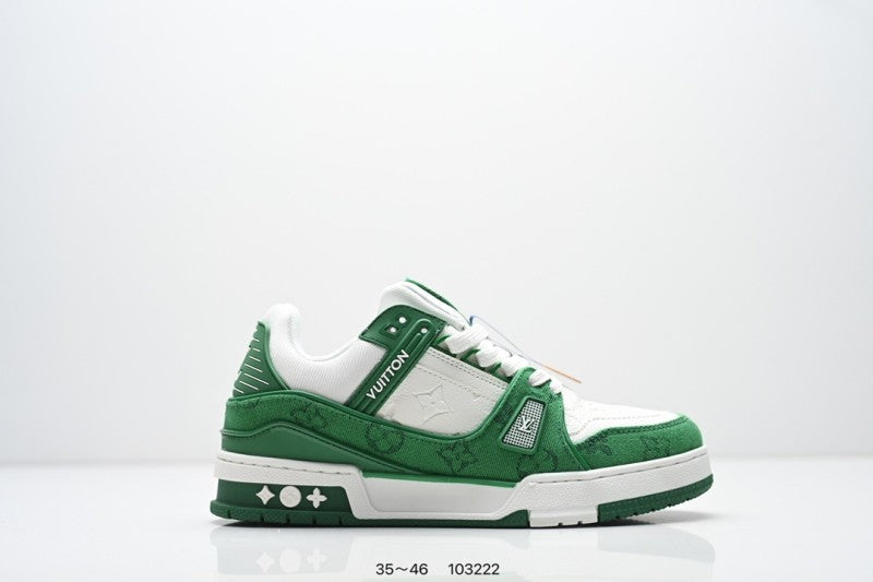 Louis Vuitton Trainer Verde Blanco Monogram